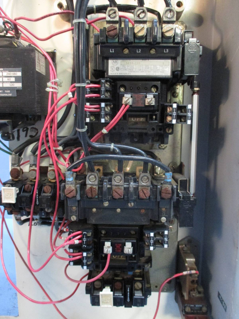 Allen Bradley 798 Size 2 2-Speed Reversing Starter 50 Amp Breaker