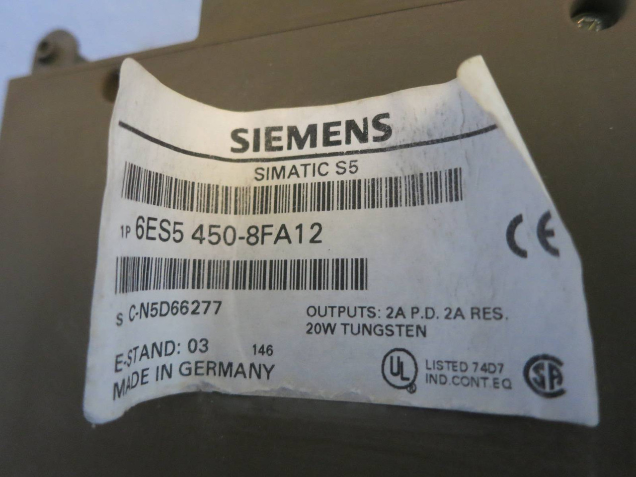 Siemens 6ES5 450-8FA12 Digital Input 8xDC 24V/2A Simatic S5 PLC Sinec Symadyn D (PM1458-30)