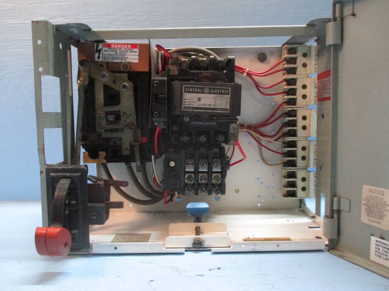 GE 8000 Series Size 2 Starter 30 Amp Breaker 12" Type MCC Bucket MCCB TEC36030 (TK1053-2)