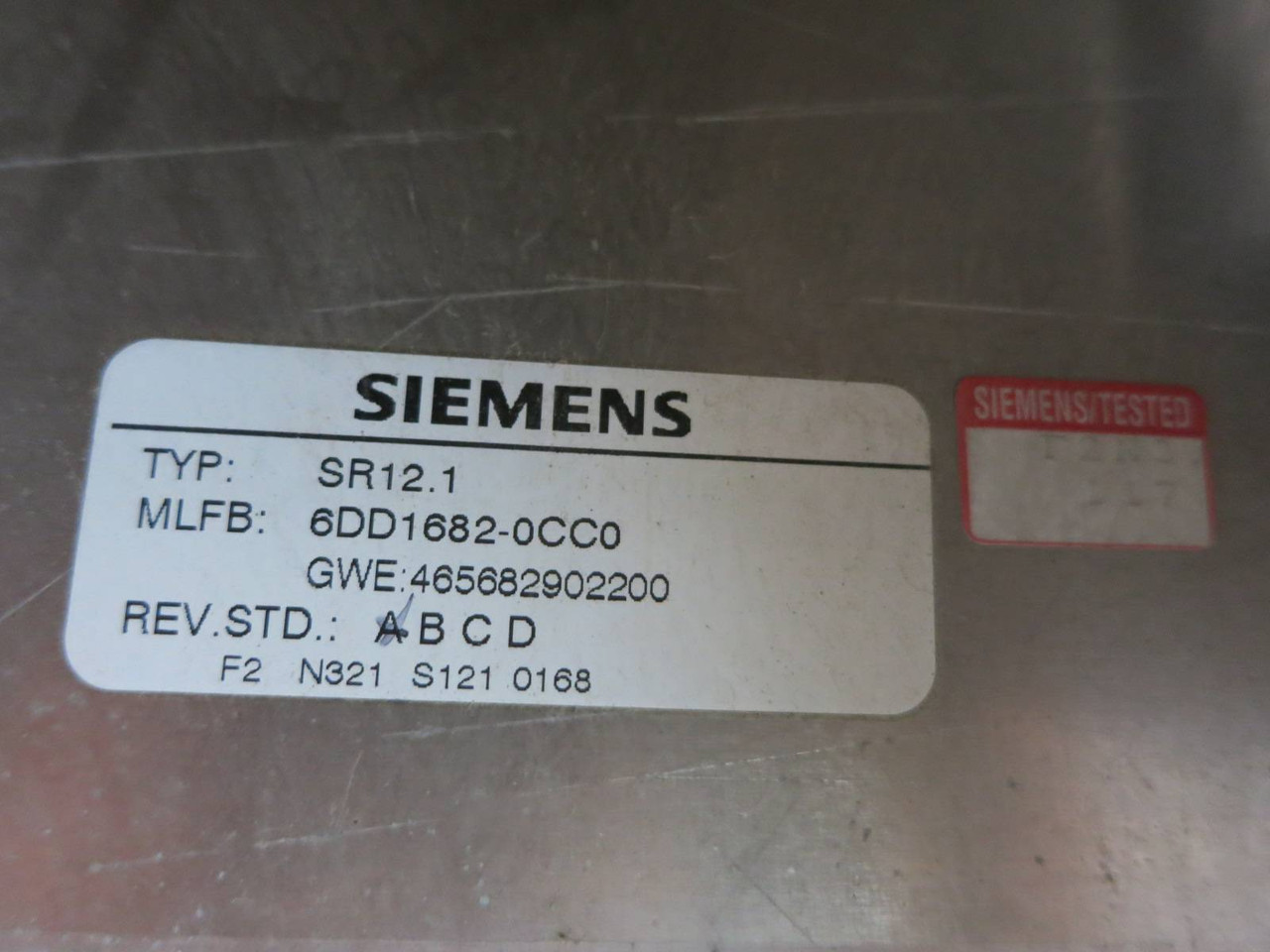 Siemens 6DD1682-0CC0 SIMADYN D 12 Slot Rack PLC SR12.1 GE.465 682 0012.50 OCCO (PM1532-5)