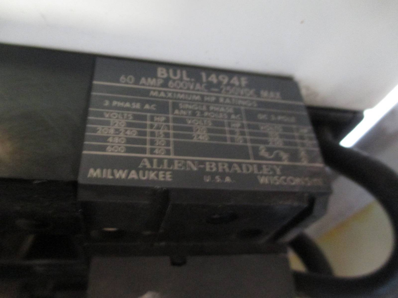 Allen Bradley 2100 Centerline 33" Size 2 Fusible 60A Reversing MCC Bucket MCCB (TK1090-2)