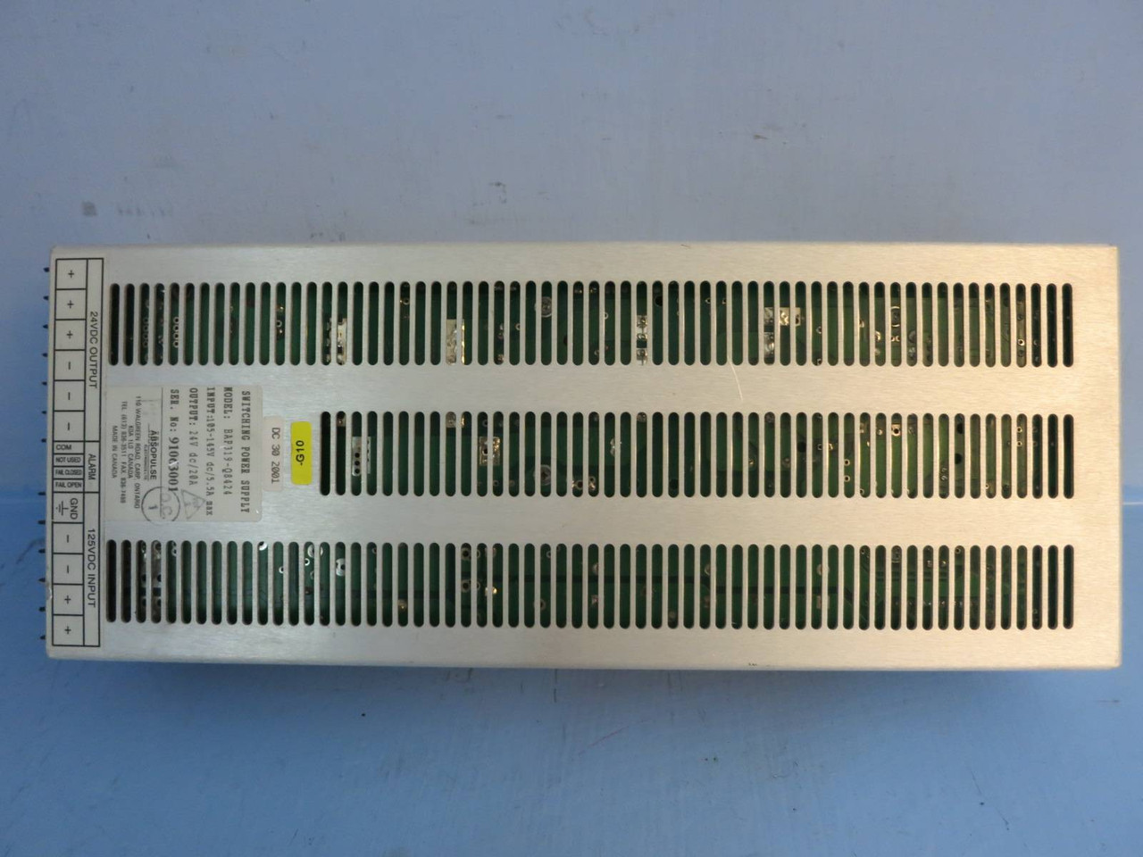 Absopulse BAP319-Q8424 In:105-145V dc/5.5A Out:24V dc/20A Switching Power Supply (PM1573-2)