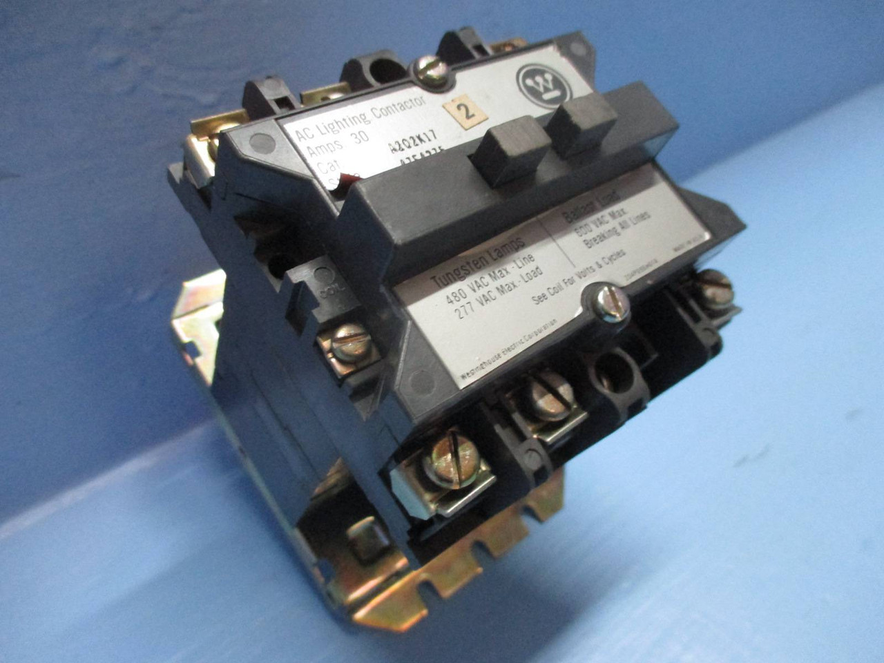 Image of Westinghouse A202K17 30 Amp AC Lighting Contactor 277V Coil 600 Vac 30A 47E4275