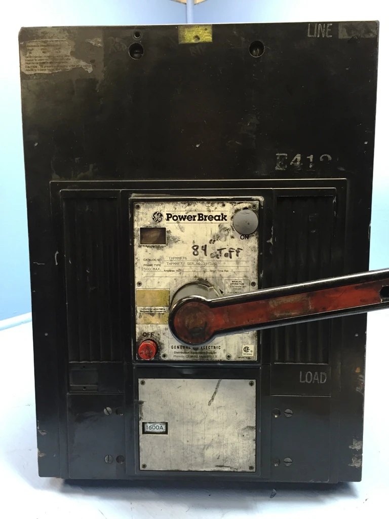 GE General Electric THPMMF76 2500 Amp Power Break Circuit Breaker w/ 1600A Trip (EM1102-1)