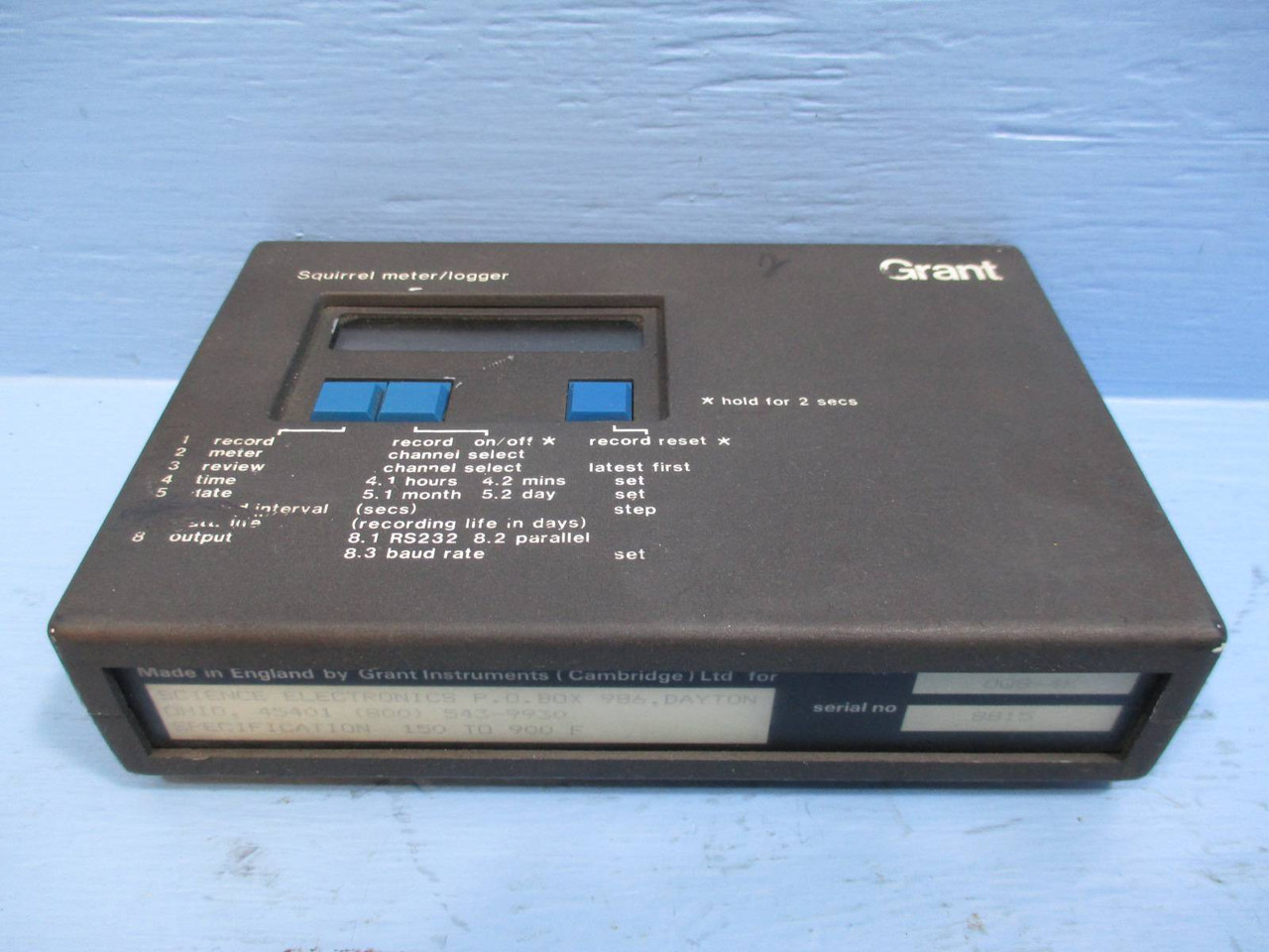 Grant Instruments OQ8-4K Squirrel Meter / Logger 0Q8-4K (TK1299-1)