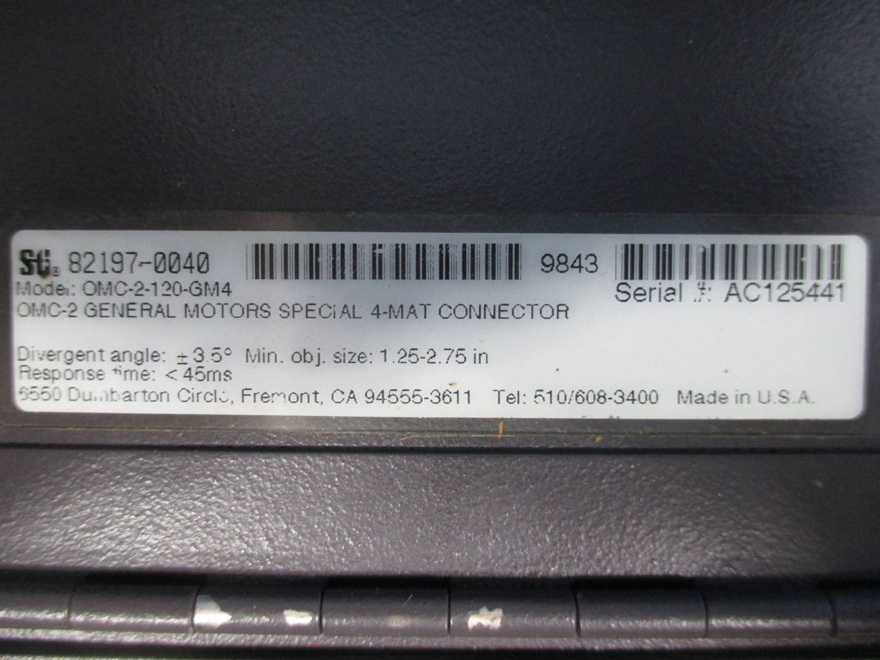 Sti OMC-2-120-GM4 Light Curtain Optomat Controller 82197-0040 OMC-2 (TK1334-2)