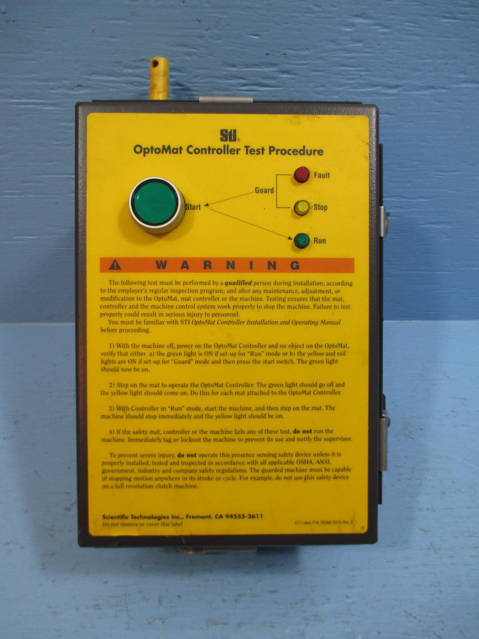 Sti OMC-2-120-GM4 Light Curtain Optomat Controller 82197-0040 OMC-2 (TK1334-2)