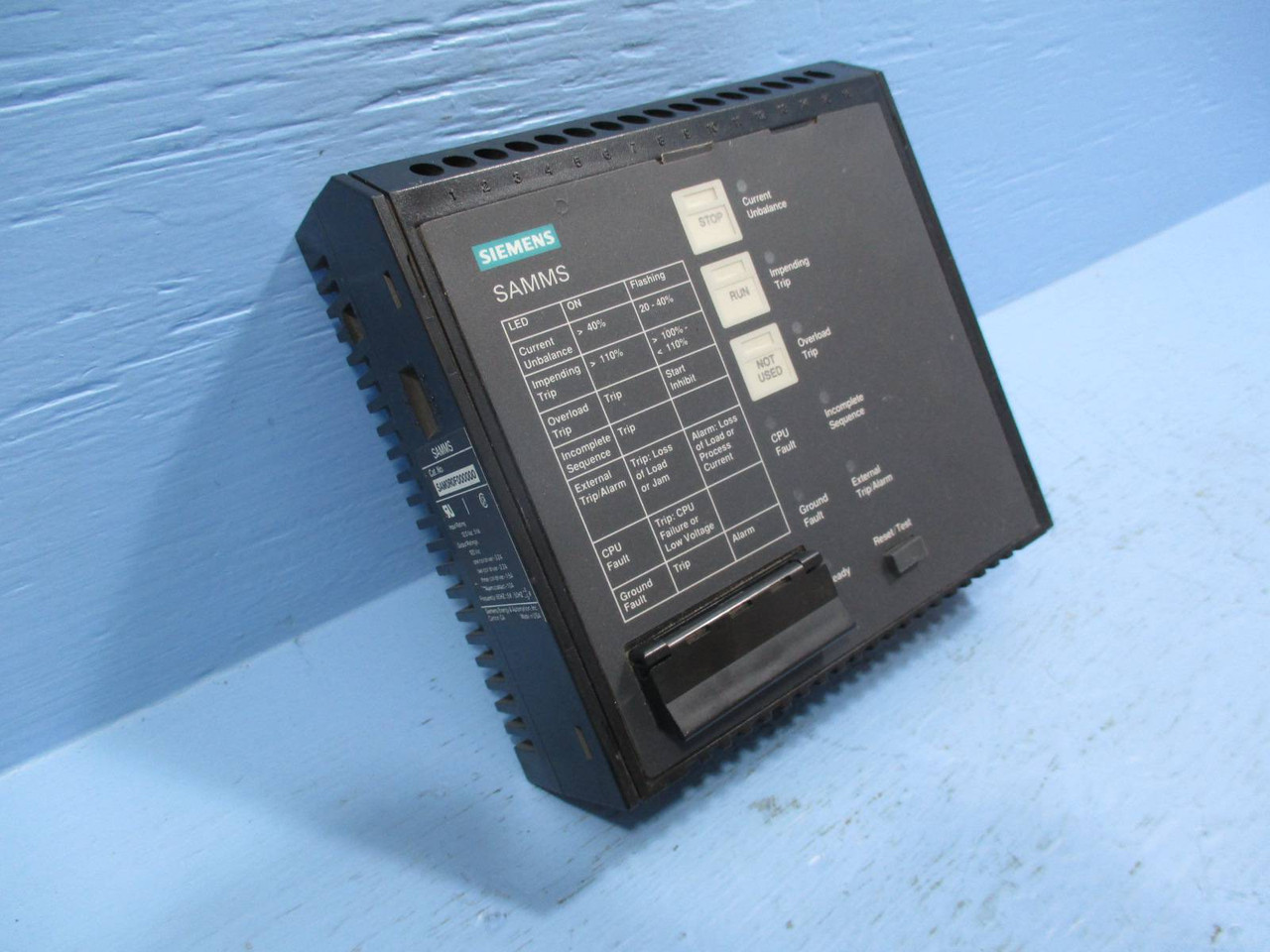 Siemens SAM0R0F000000 SAMMS Advanced Motor Master System PLC Module 12.0 Vac (TK1349-1)