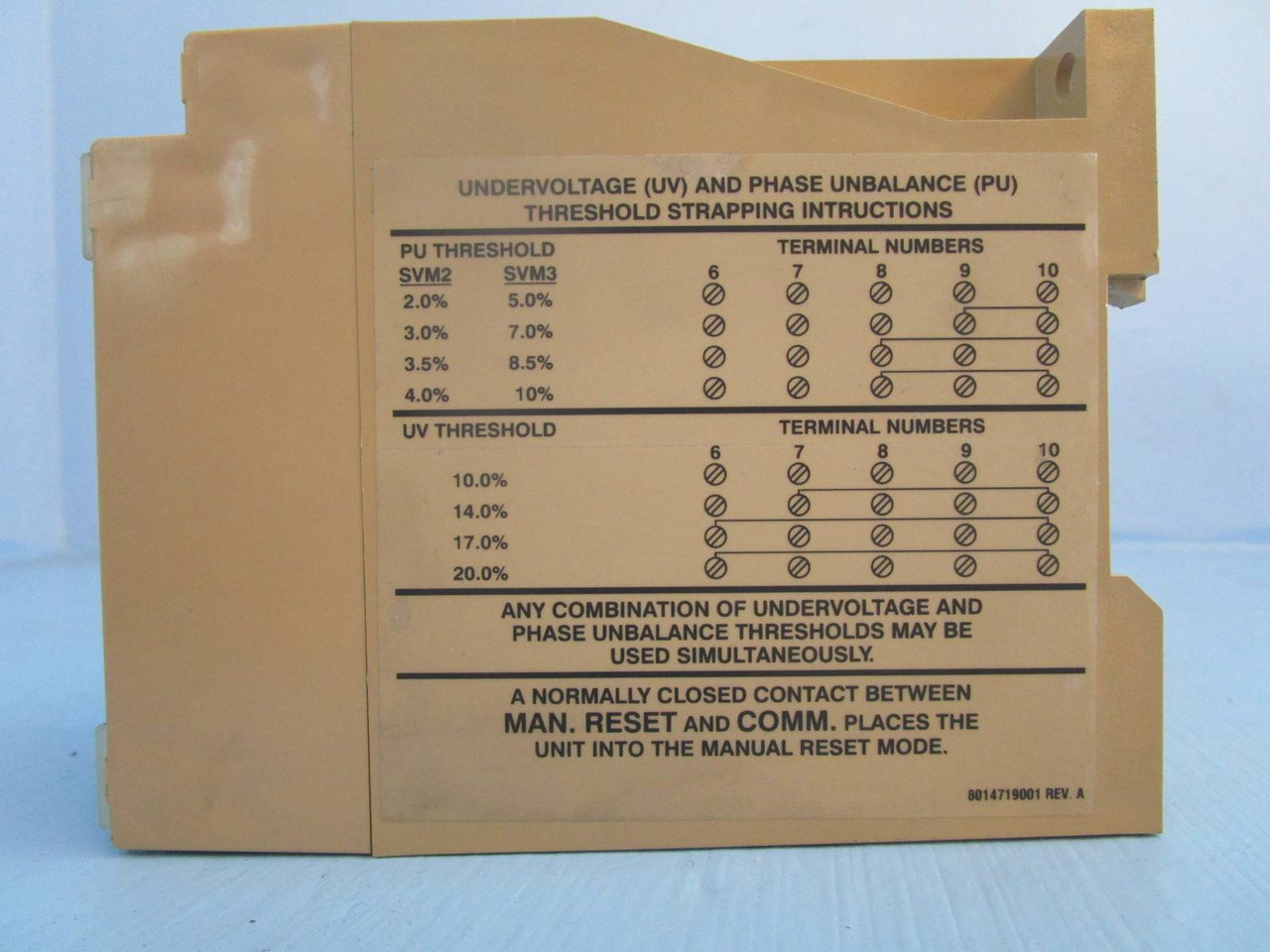 Westinghouse SVM3AD / 4324B04G14 System Voltage Monitor 550 / 600 Volt Relay SVM (PM1679-2)