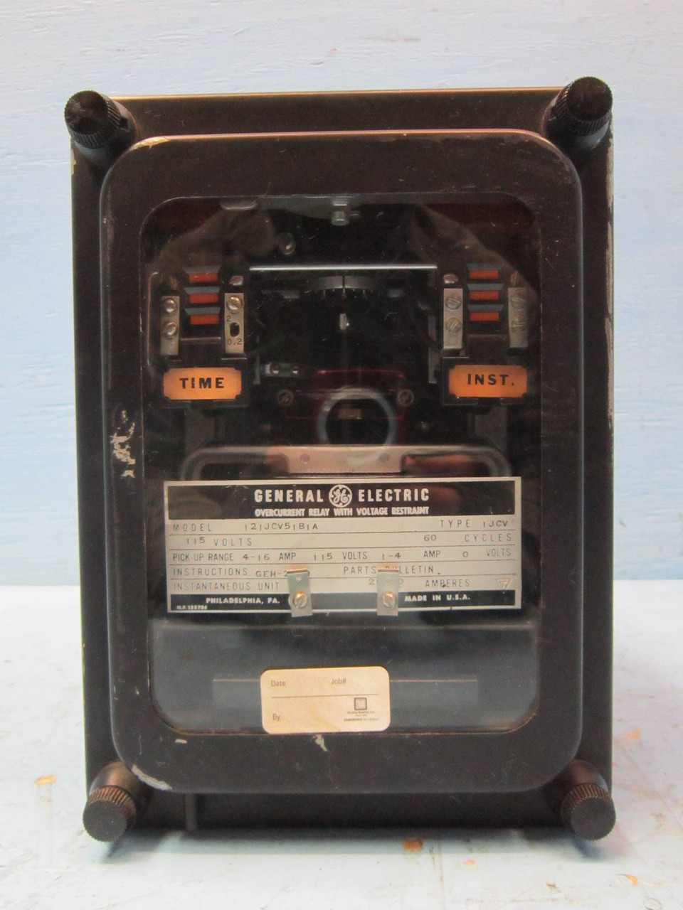 General Electric 12IJCV51B1A Overcurrent Relay with Voltage Restraint IJCV 120V (NP0991-2)