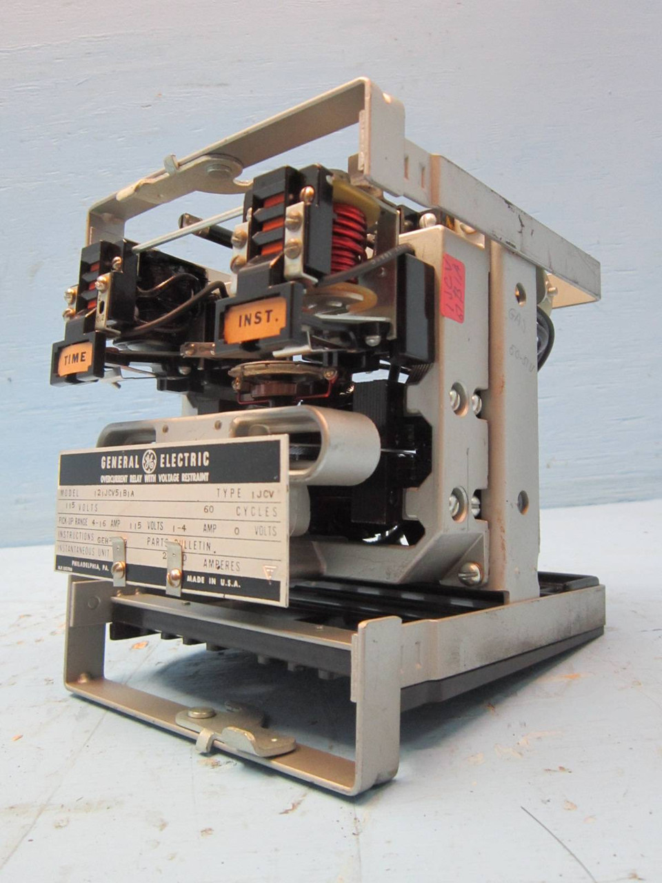 General Electric 12IJCV51B1A Overcurrent Relay with Voltage Restraint IJCV 120V (NP0991-2)