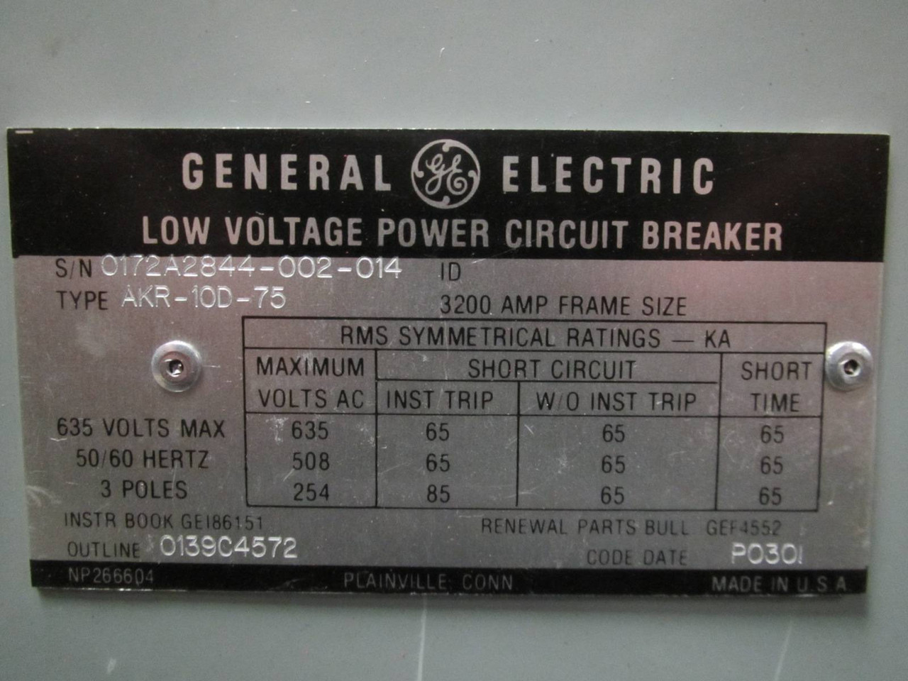 GE AKR-10D-75 3200A Air Breaker LSG Epic MicroVersaTrip TS32LSGM EO 3200 Amp (PM1727-4)