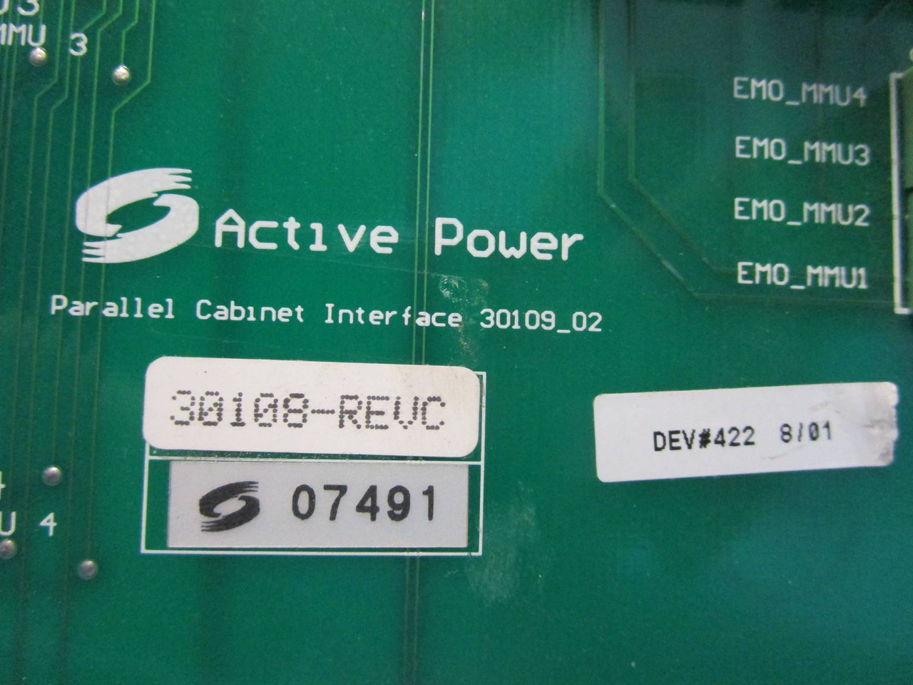 Active Power 30109_02 Parallel Cabinet Interface 30108 PCB 07491 AP PWB Rev C (NP1037-1)