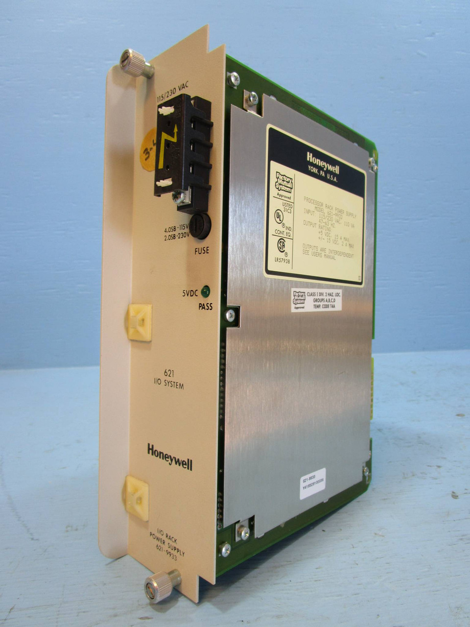 Image of Honeywell 621-9933 I/O Rack Power Supply Module PLC 6219933 PS 15A 230 V 621 2A