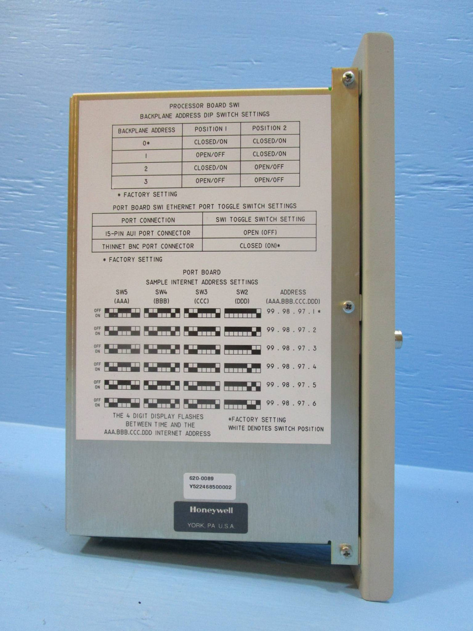 Honeywell 620-0089 Ethernet Interface Module EIM PLC 6200089 C Version 1.6 VR1.6 (NP1159-1)