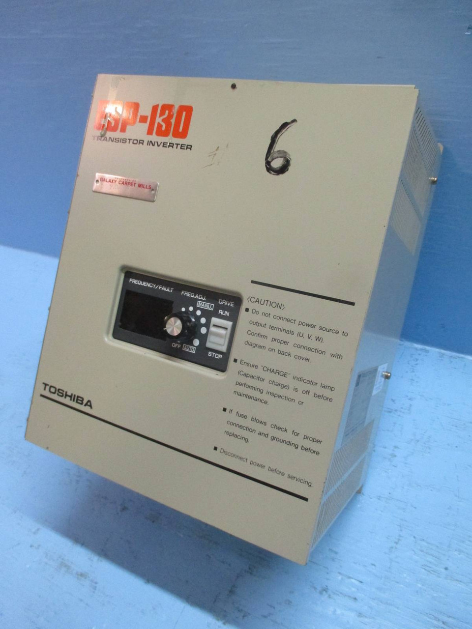 Toshiba ESP-130 VT130G1-4025B0E Transistor Inverter Drive 2 HP 3.5 Amp 460V 3Ph (TK1544-5)