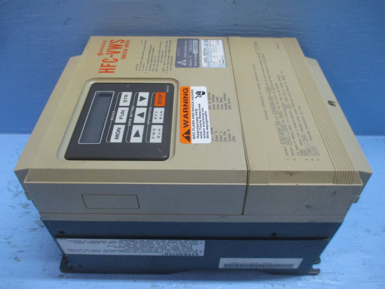 Hitachi HFC-VWS VWS2.5HF3UH Transistor Inverter Drive 3.8 Amp 460V 3Ph 3.8A (TK1546-1)