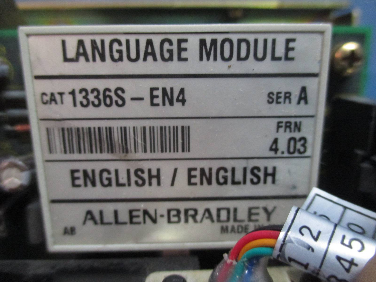 Allen Bradley 1336S-BRF10-AN-EN4-L6 Ser D 1HP @ 460V VS AC Drive 1336SBRF10 1 HP (TK1565-1)
