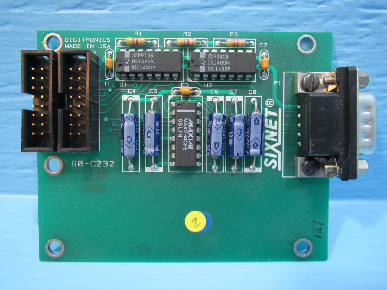 Sixnet 60-C232 PLC CB401B CB401 60C232 Digitronics Six Net Module Circuit Board (PM1854-68)