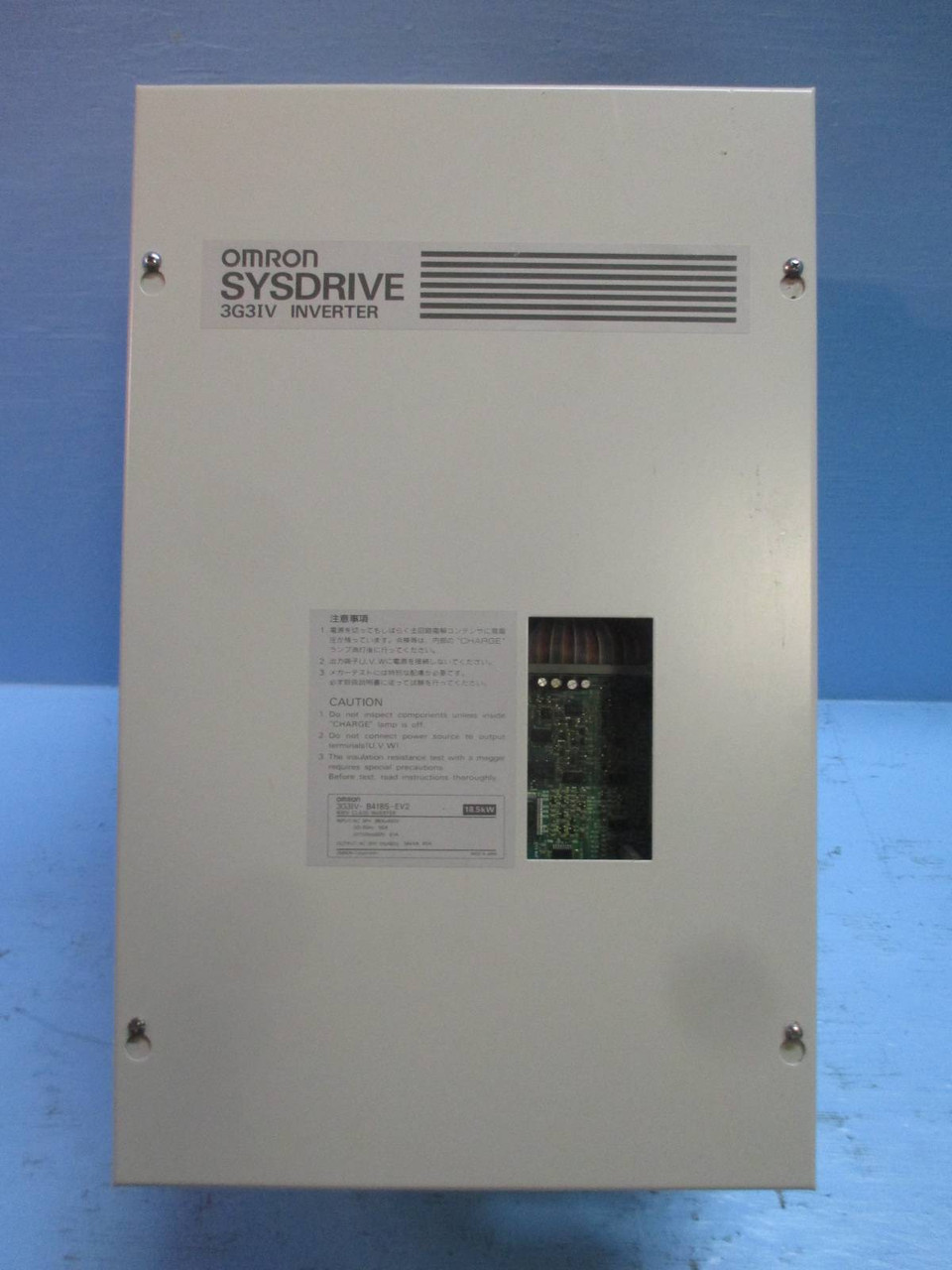 Omron Sysdrive 400V Class AC Inverter Drive 3G3IV-B4185-EV2 25 HP 18.5kW 34kVA (TK1581-1)