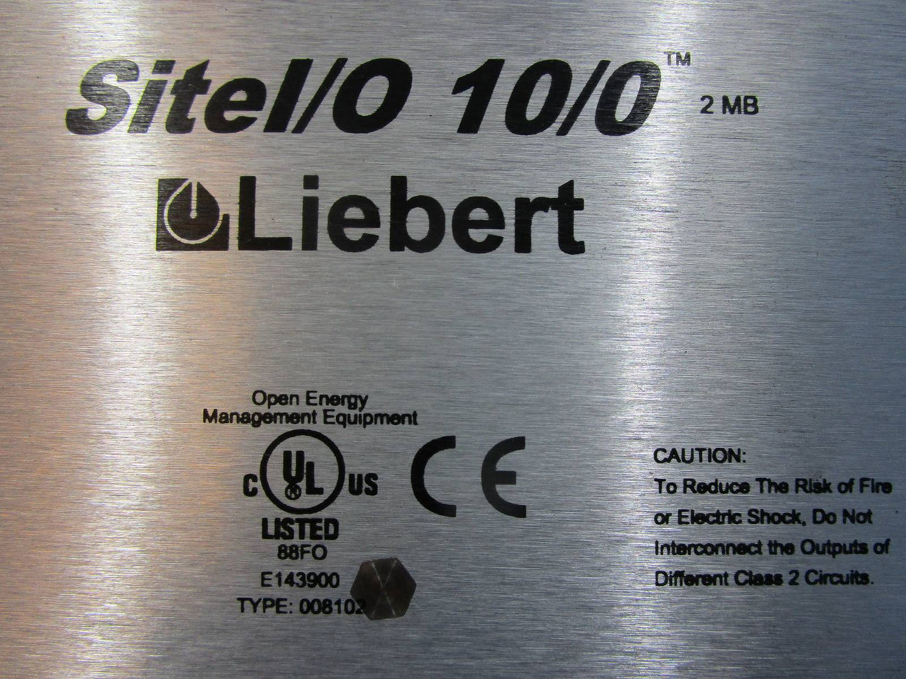 Liebert SiteI/O 10/0 2 MB Site Input Output PLC Module Site I/O 20 VAC SITEIO100 (NP1203-7)