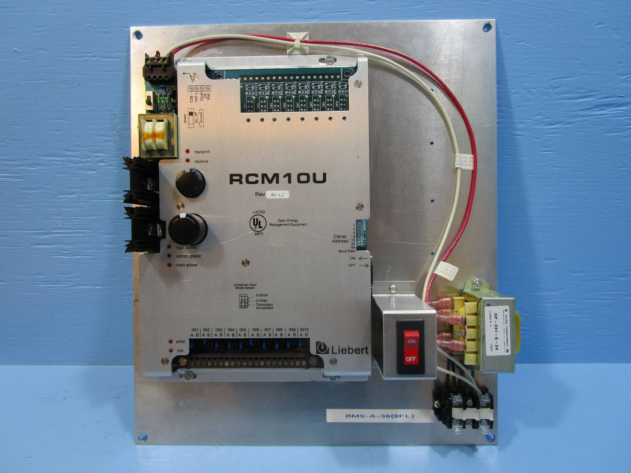 Liebert RCM10U Control PLC Module Emerson Rev 4.2 RCM1OU RCM 10U Automated Logic (NP1205-3)