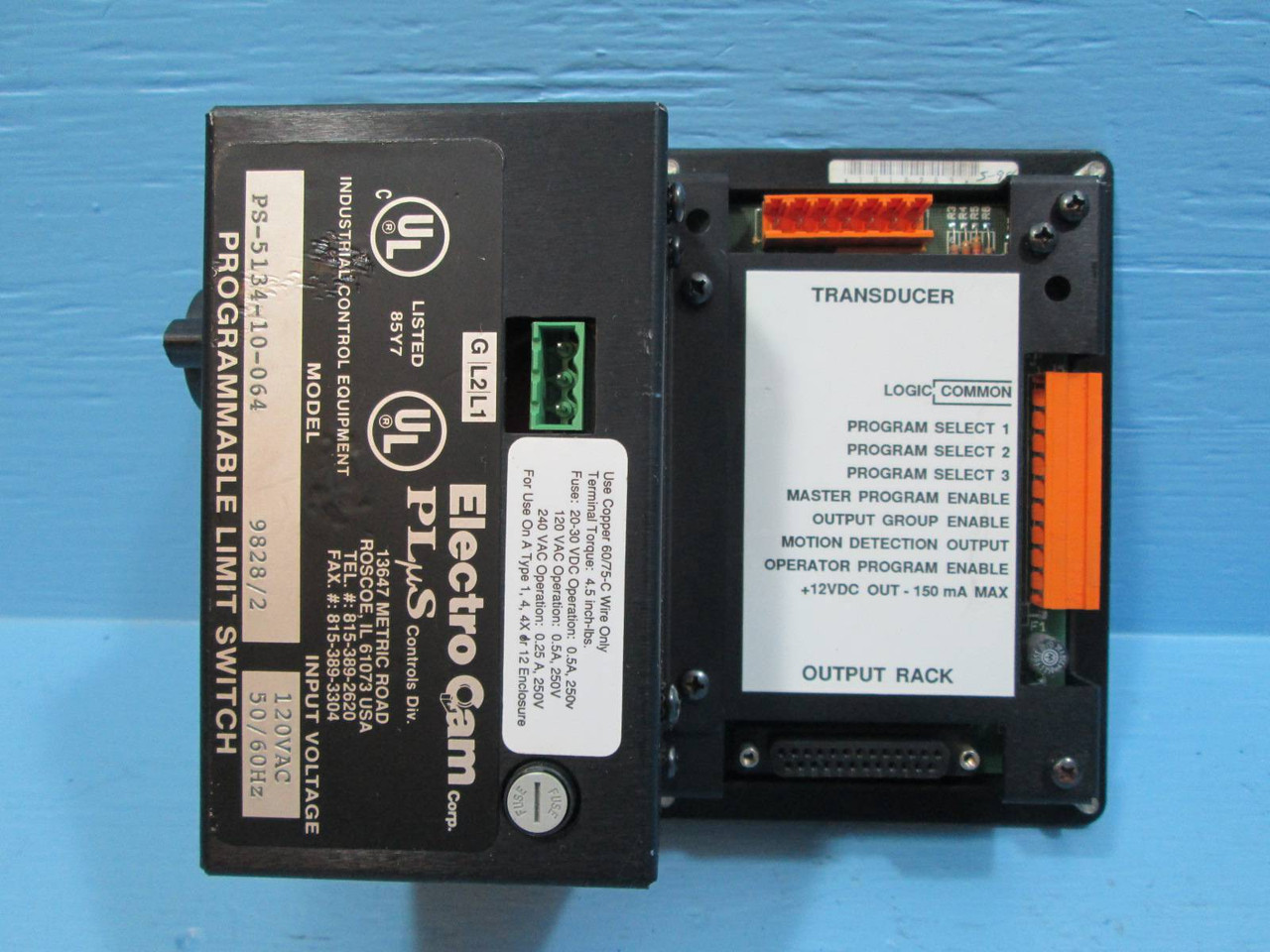 Electro Cam PS-5134-10-064 Plus Controls 5000 Series Programmable Limit Switch (NP1215-1)