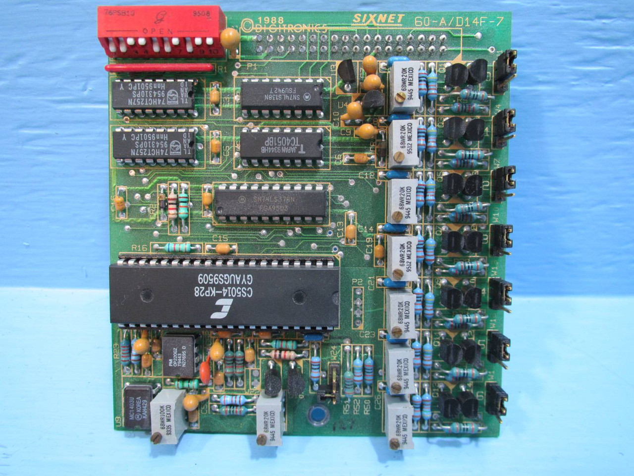 Sixnet 60-A/D14F-7 PLC CB367B Digitronics Six Net Module Circuit Board (PM1901-16)