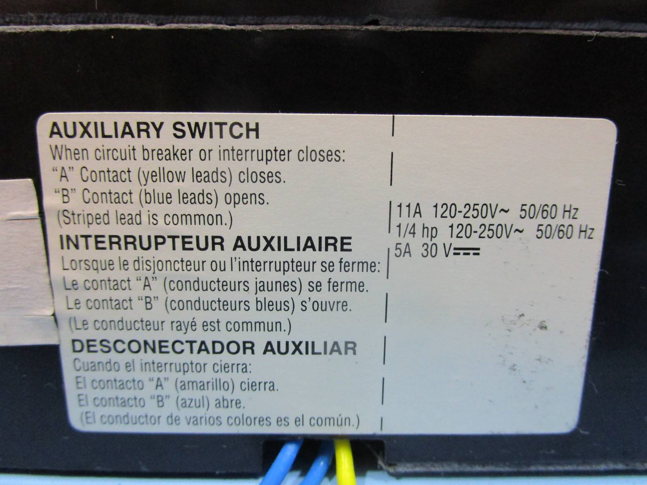 Square D KHP361251212 125A Circuit Breaker w/ Aux 480/600V 3P Type KAL 125 Amp (NP1223-1)