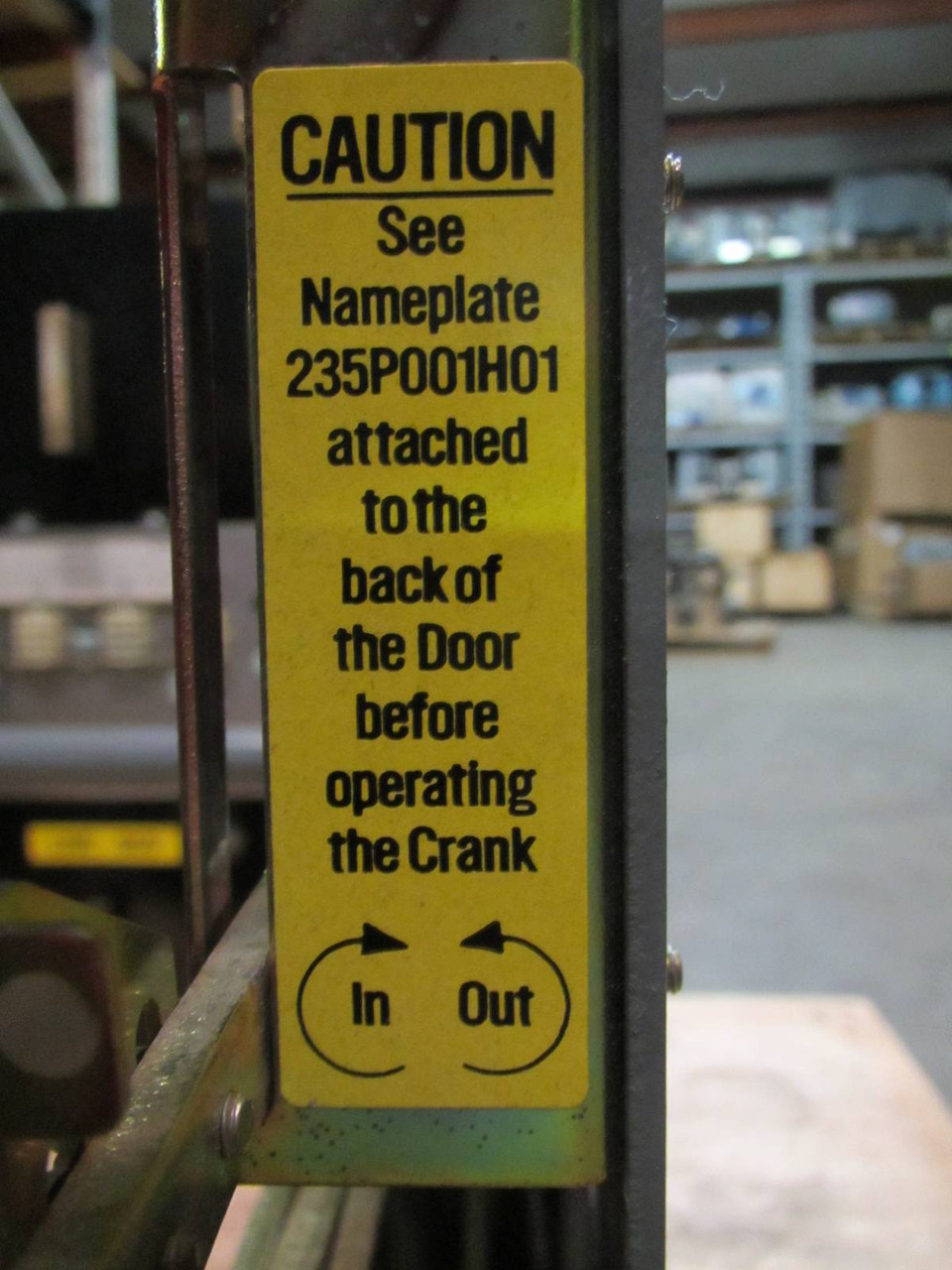 Westinghouse SPB 100,65 1600A Drawout Mounting Frame 16SPBD0S Breaker 16SPBDOS (PM1911-2)