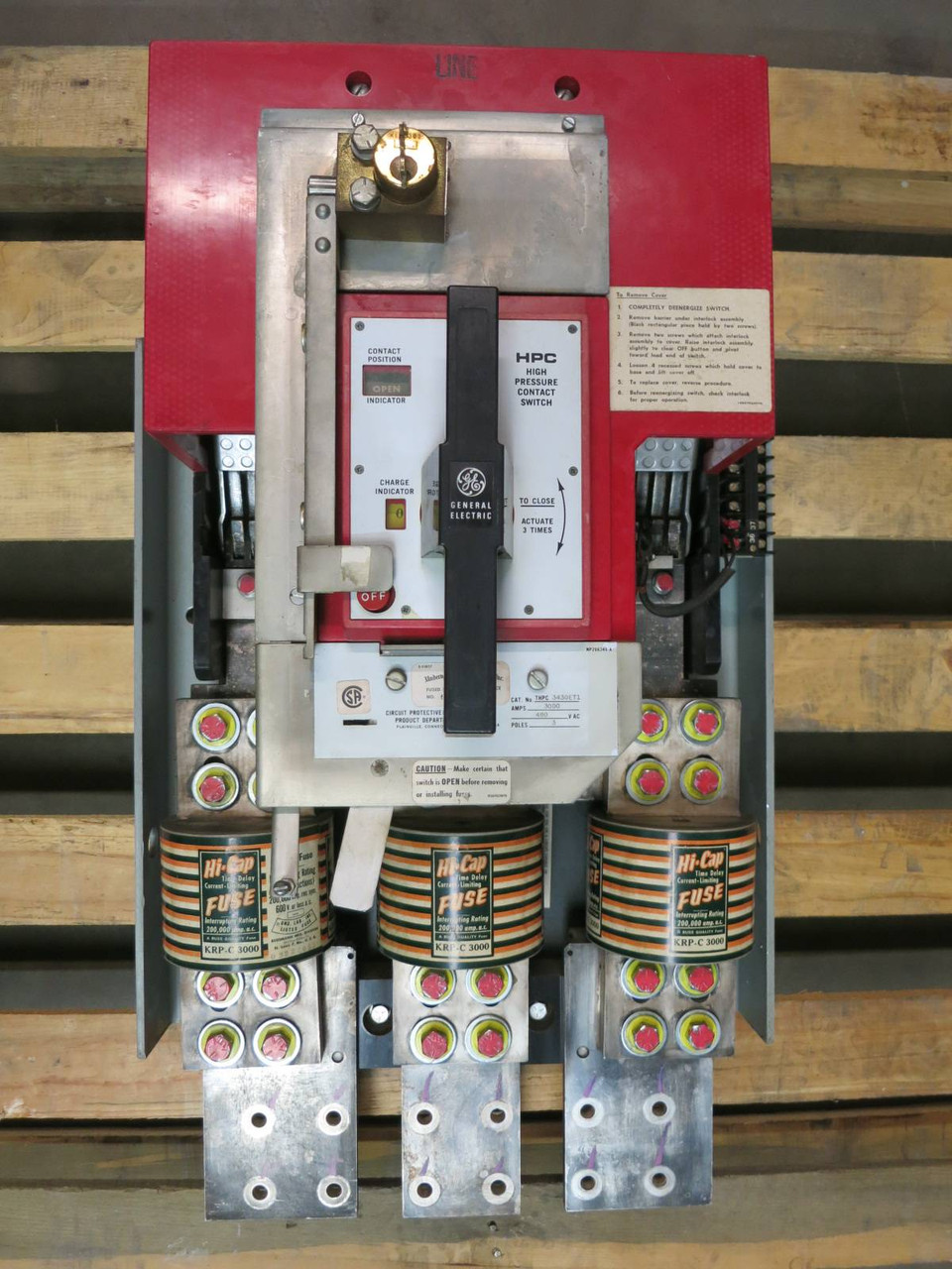 GE THPC3430ET1 3000 Amp HPC High Pressure Contact Switch THPC 3430ET1 THPC3430 A (PM1929-4)