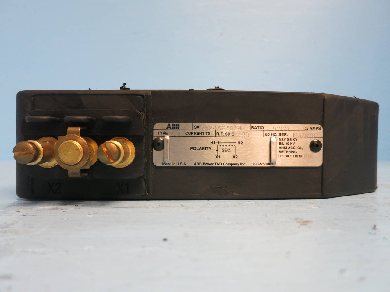 ABB Type CLE Current Tx. S# 7524A63G04 5000:5 Amps Current Transformer CT 5000A (PM1939-1)