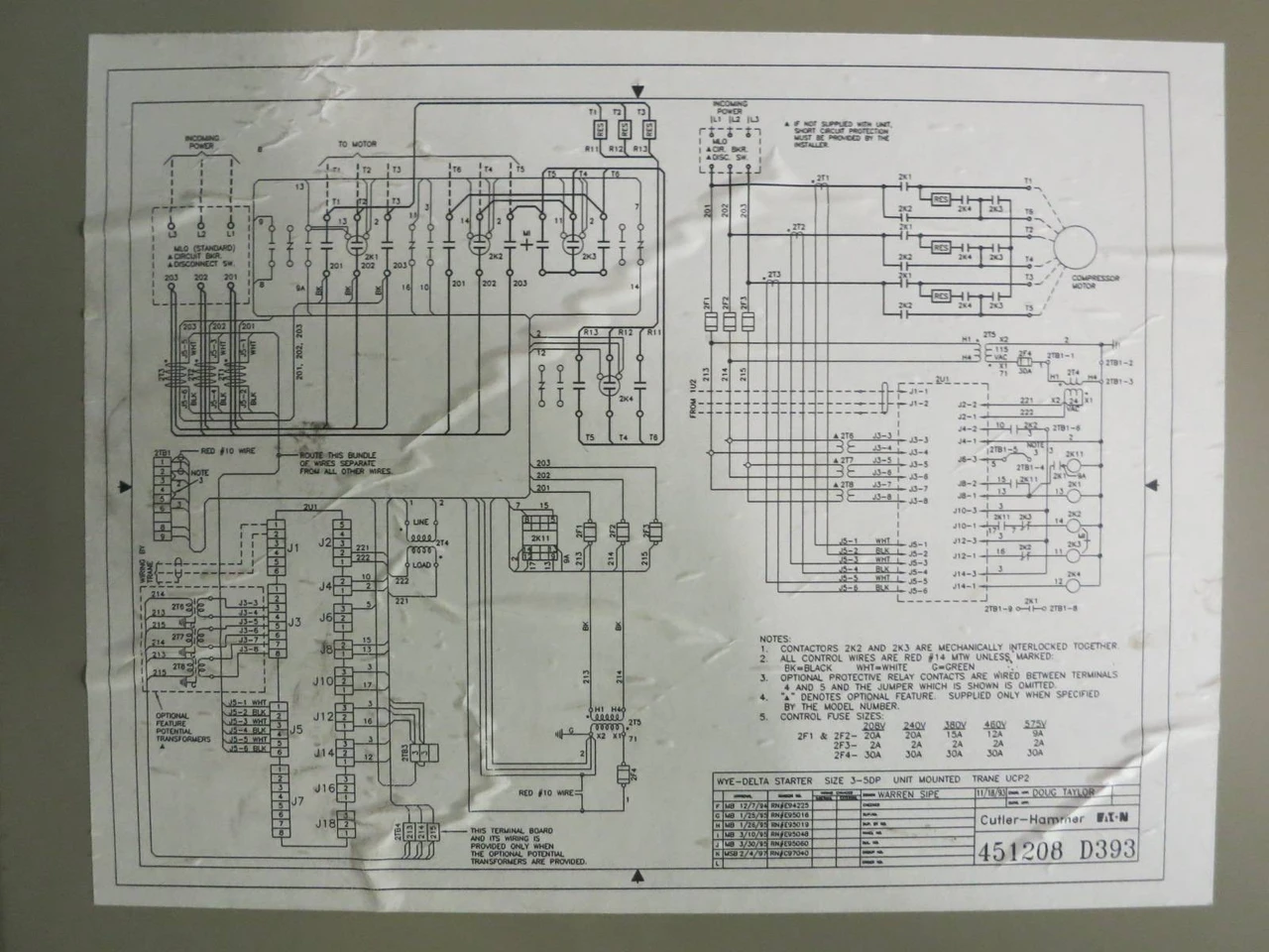Trane Centravac 575V 335-346 RLA WYE-DELTA Chiller Starter CVSF Motor Controller (PM1942-1)