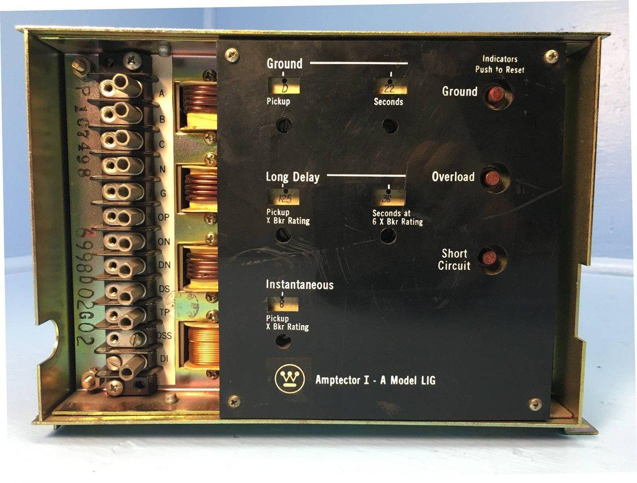 Westinghouse 6998D02G02 2000A Amptector I - A Model LIG Trip 227P452H01 Ground (EM1434-4)