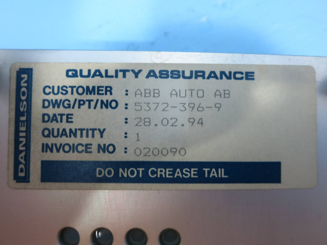 ABB Pressductor Systems 2668 184-213/2 Digital Readout PLC 5372-396-9 Danielson (PM1956-2)