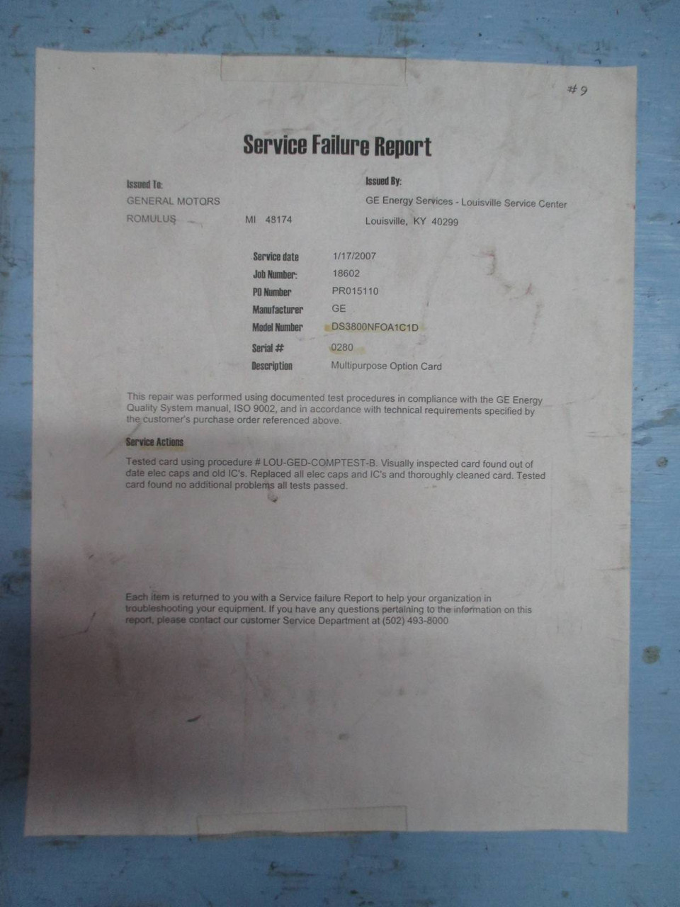 Refurbished General Electric DS3800NFOA1C1D Multipurpose Option PLC Board GE (TK1801-1)