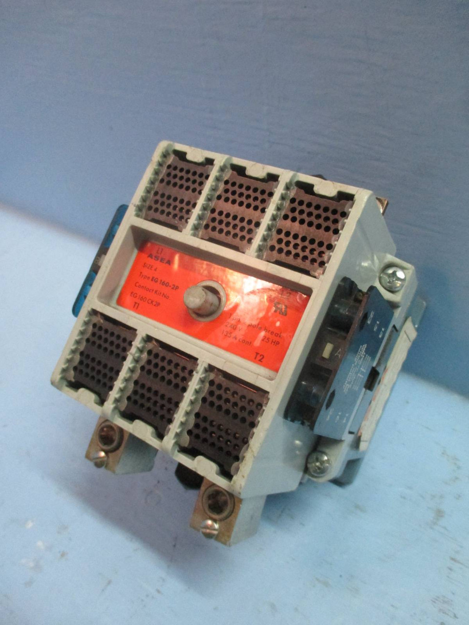Asea / ABB EG-160-2P Size 4 Contactor 135 Amp 240V 25HP 120V Coil Sz4 EG160-1 (TK1818-1)