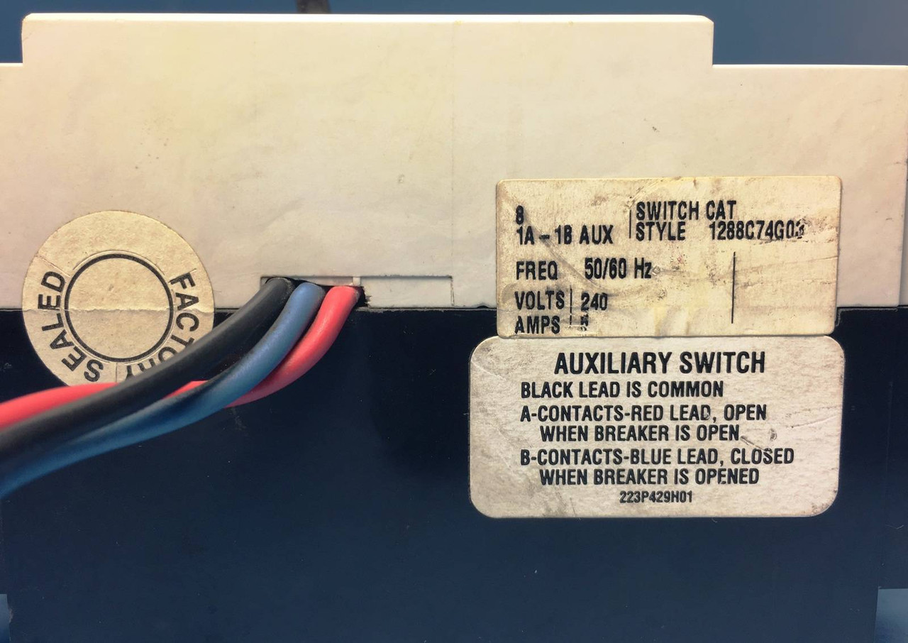 Cutler Hammer GMCP003A0C 3A Circuit Breaker w/ Aux 480V GMCP Westinghouse 3 Amp (EM1492-3)