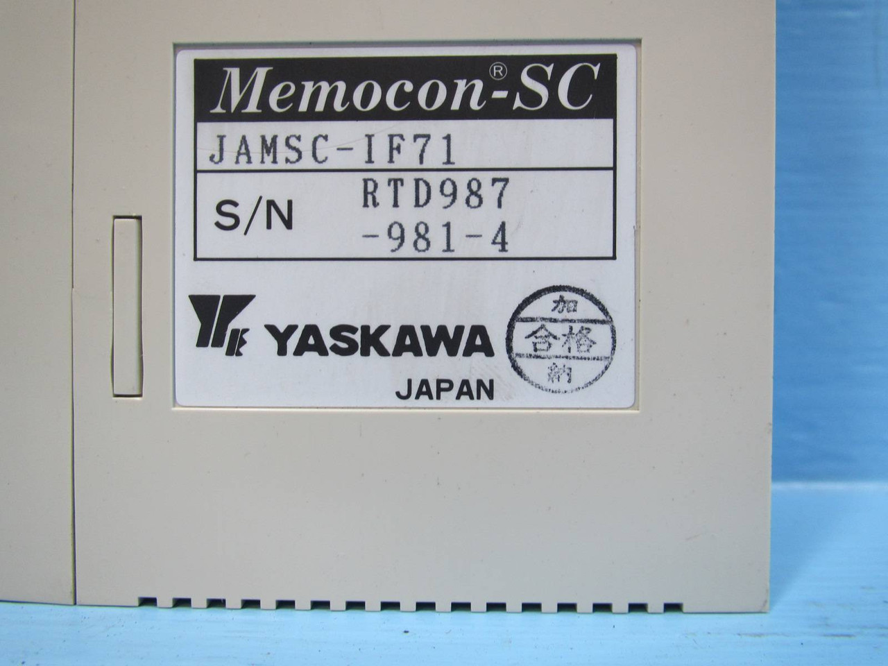 Yaskawa JAMSC-IF71 CPU PLC Module Memocon-SC JAMSCIF71 Central Processor ASCII (NP1304-1)