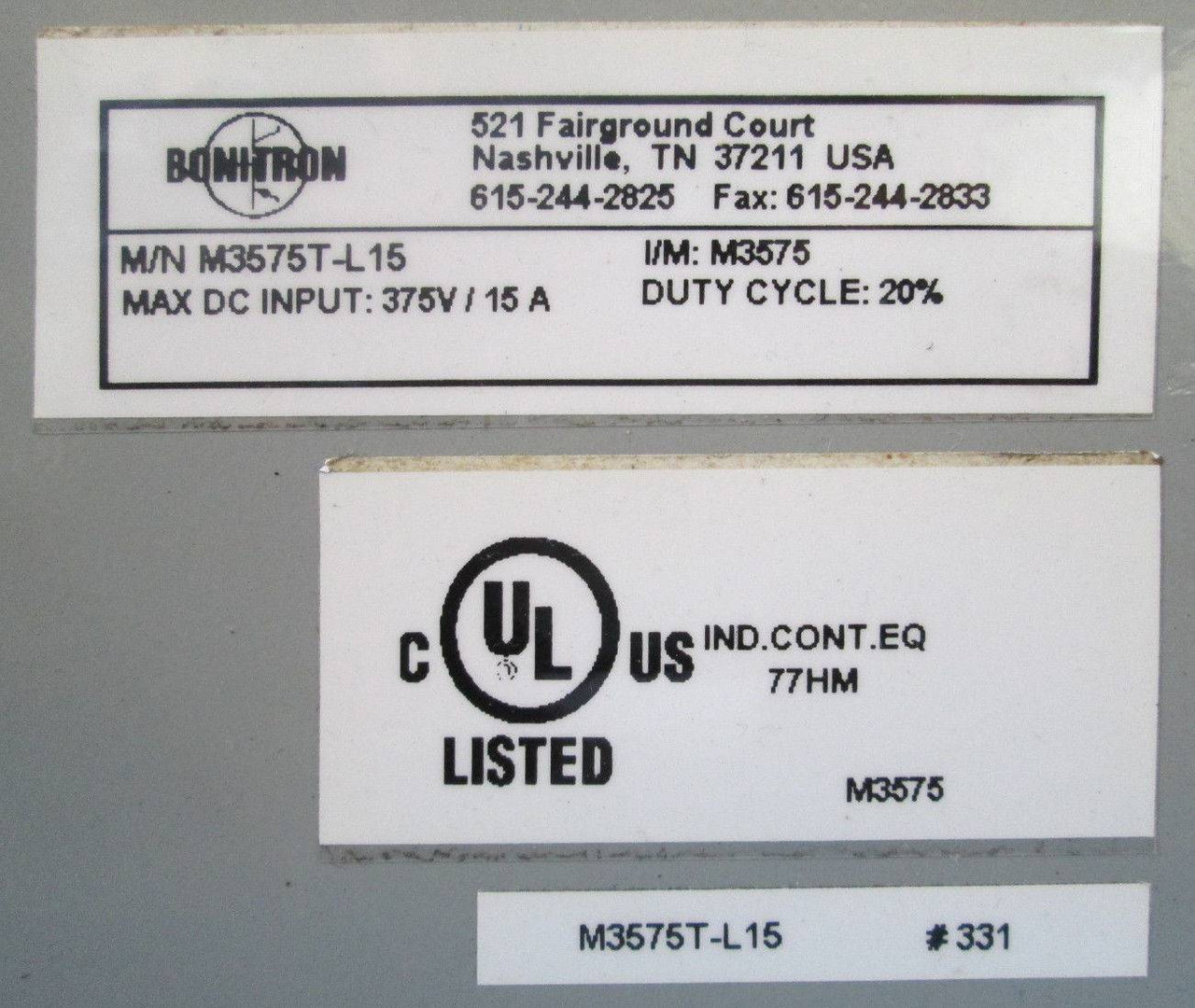 Reliance Electric Model 3575 M3575T-L15 Module PLC DC Bus Active Braking Brake (EBI3509-2)