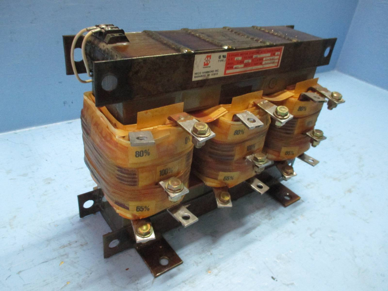 Neco Hammond 30201B.60 3 Phase Motor Starting Auto Transformer Type J 60HP 240V (TK1962-1)