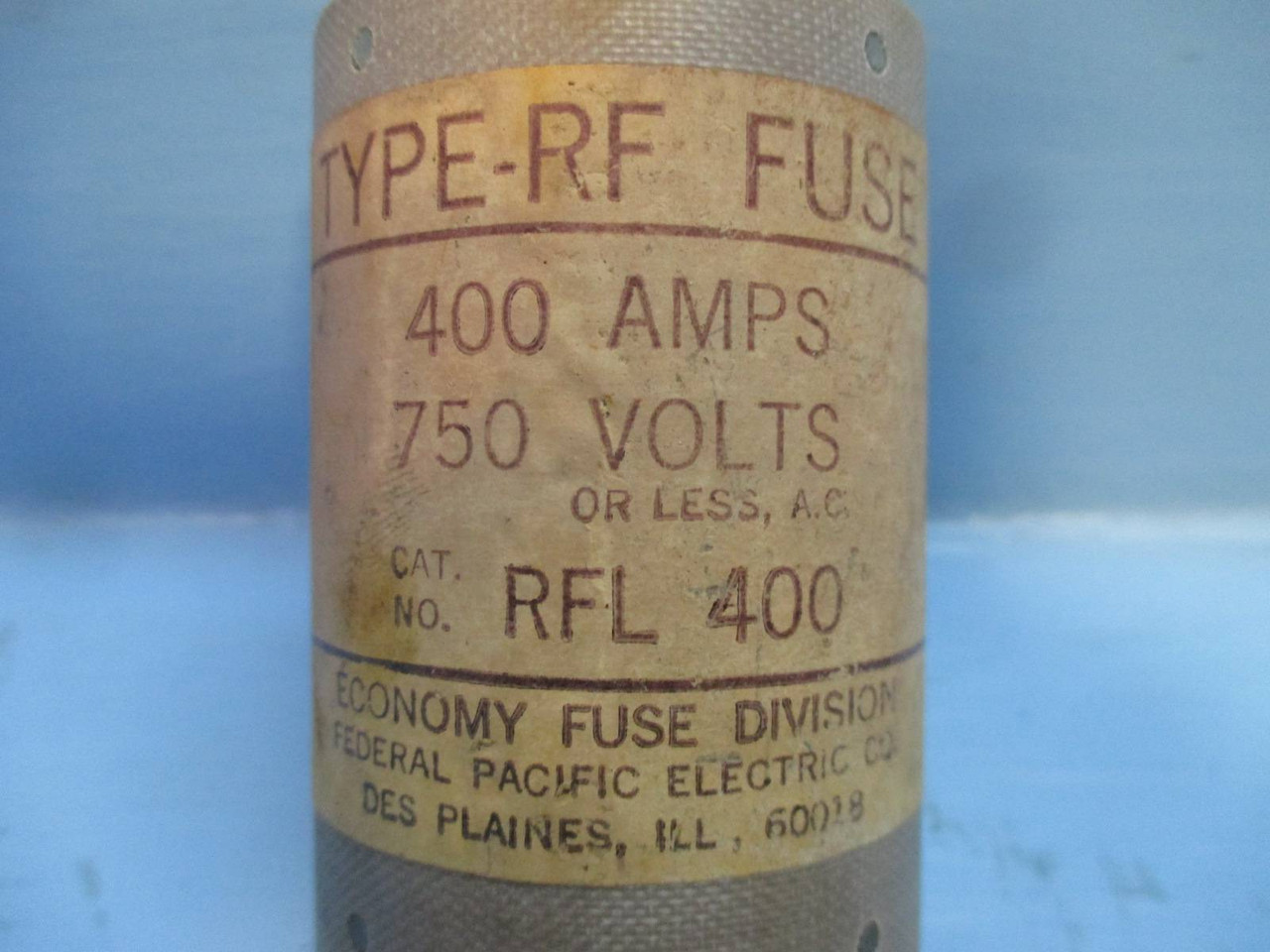 Economy Fuse Division RFL-400 Type-RF Fuse 400 Amp 750 Volts 400A 750V Amp (TK1975-171)