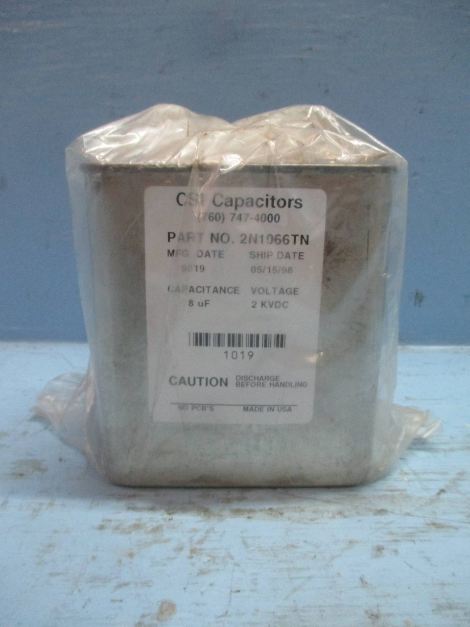 Image of NEW CSI Capacitors 2N1066TN Capacitor 2 KVDC 8 uF