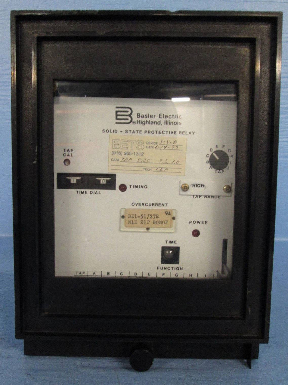 Basler Electric BE1-51/27R Overcurrent Relay M1E Z1P B0N0F BE15127R Solid State (EBI0468-1)