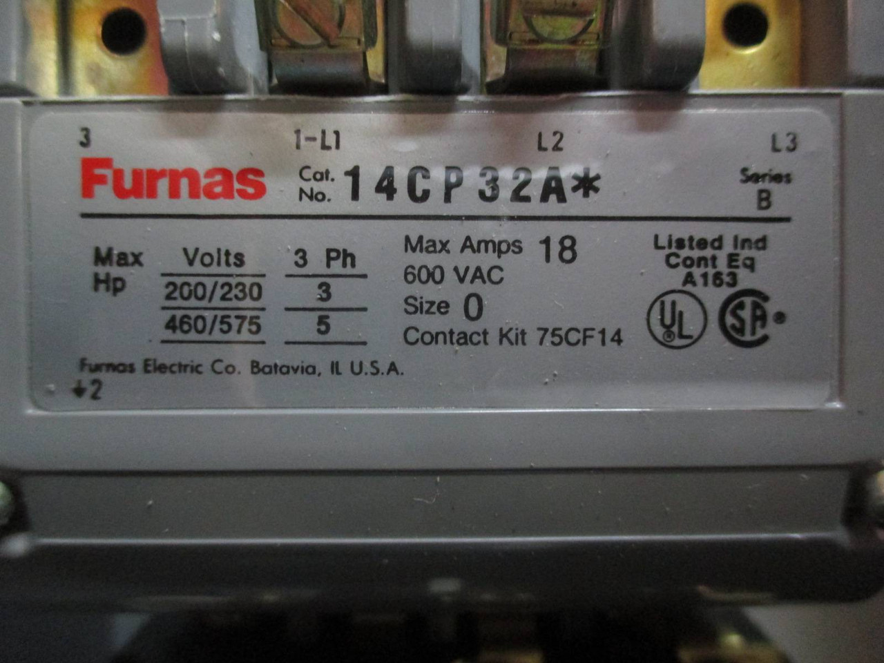 Furnas 18CF3BBMBAGA Size 0 Starter 15 Amp Breaker Combination Box Sz0 15A Combo (TK2084-1)