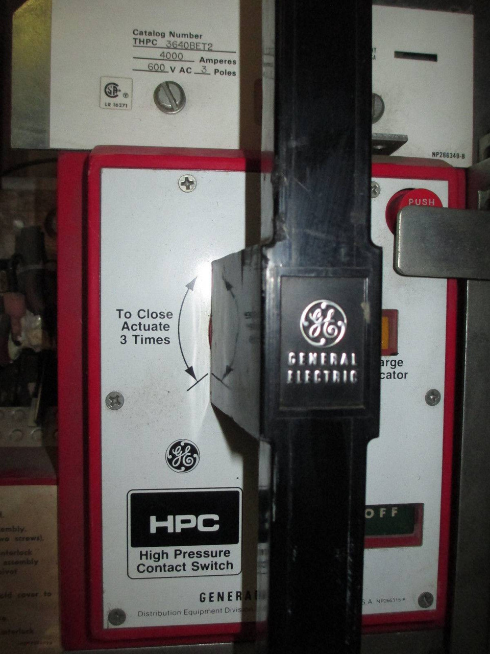 GE THPC3640BET2 4000 Amp THPC High Pressure Contact Switch HPC THPC3640 A (EBI1965-3)