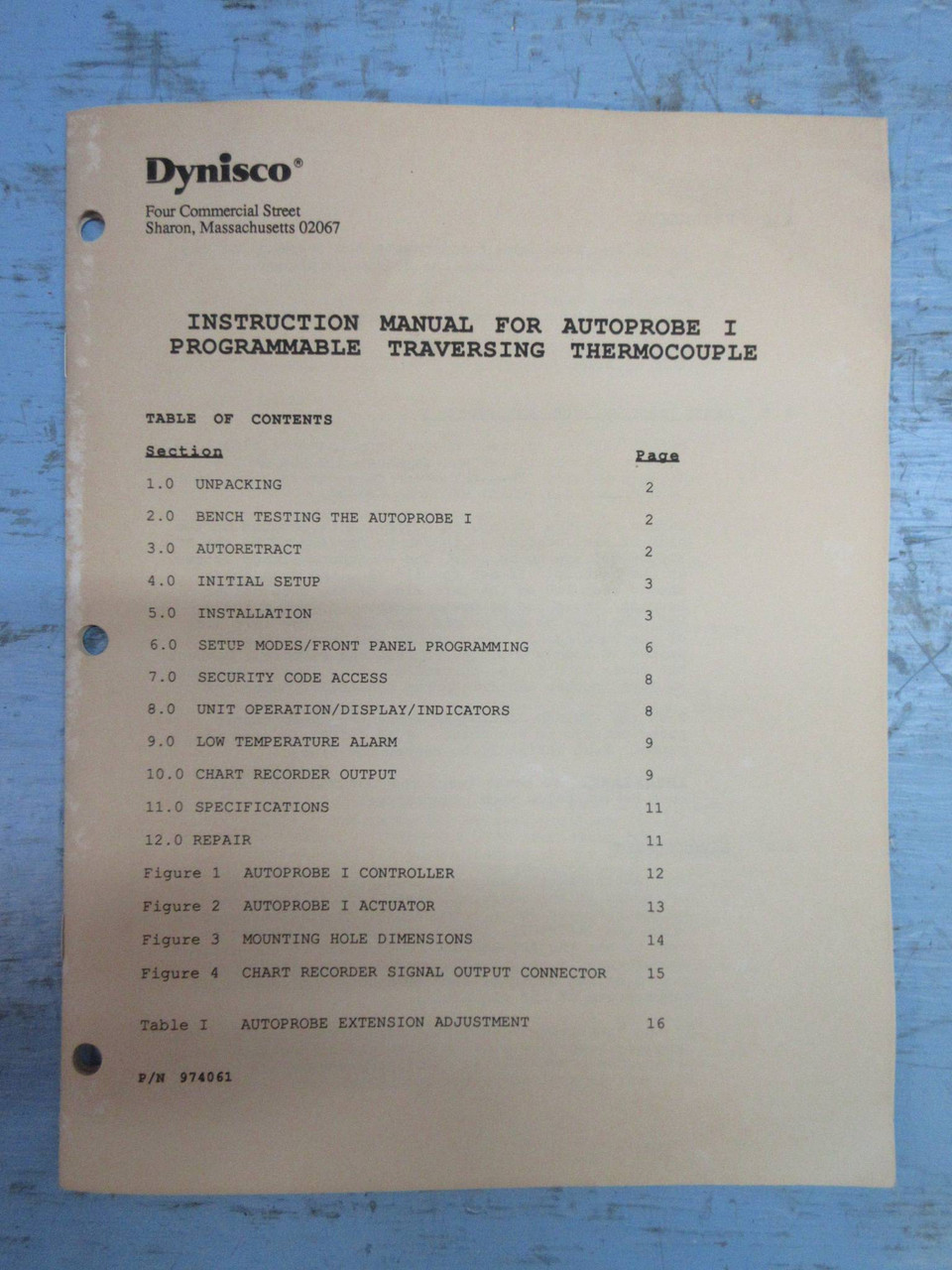 New Dynisco IA 6-25 Autoprobe I Programmable Traversing Thermocouple 8000 PSI (TK2177-2)