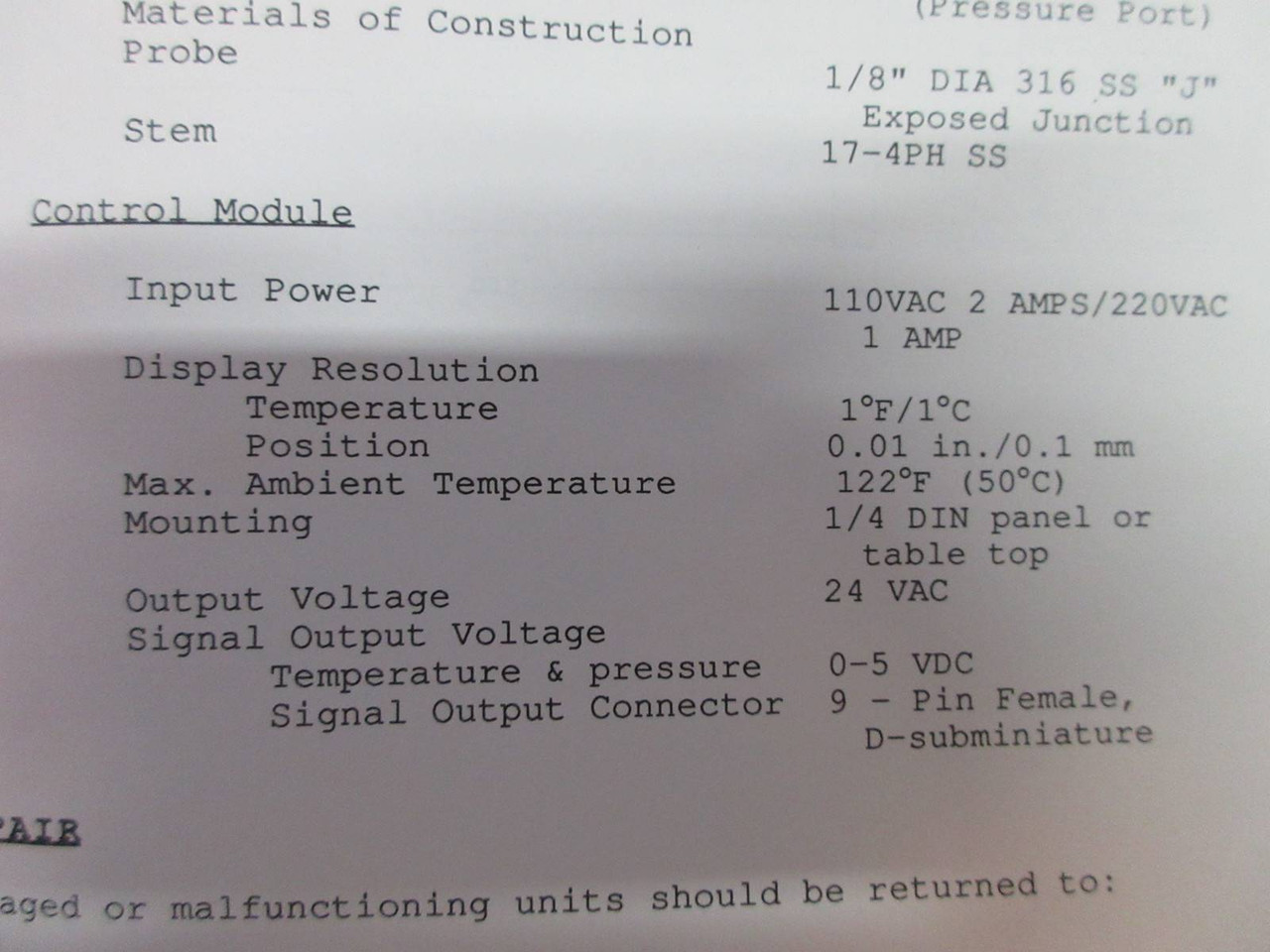 New Dynisco IA-110V Autoprobe I Thermocouple Control Module Controller Operator (TK2178-2)