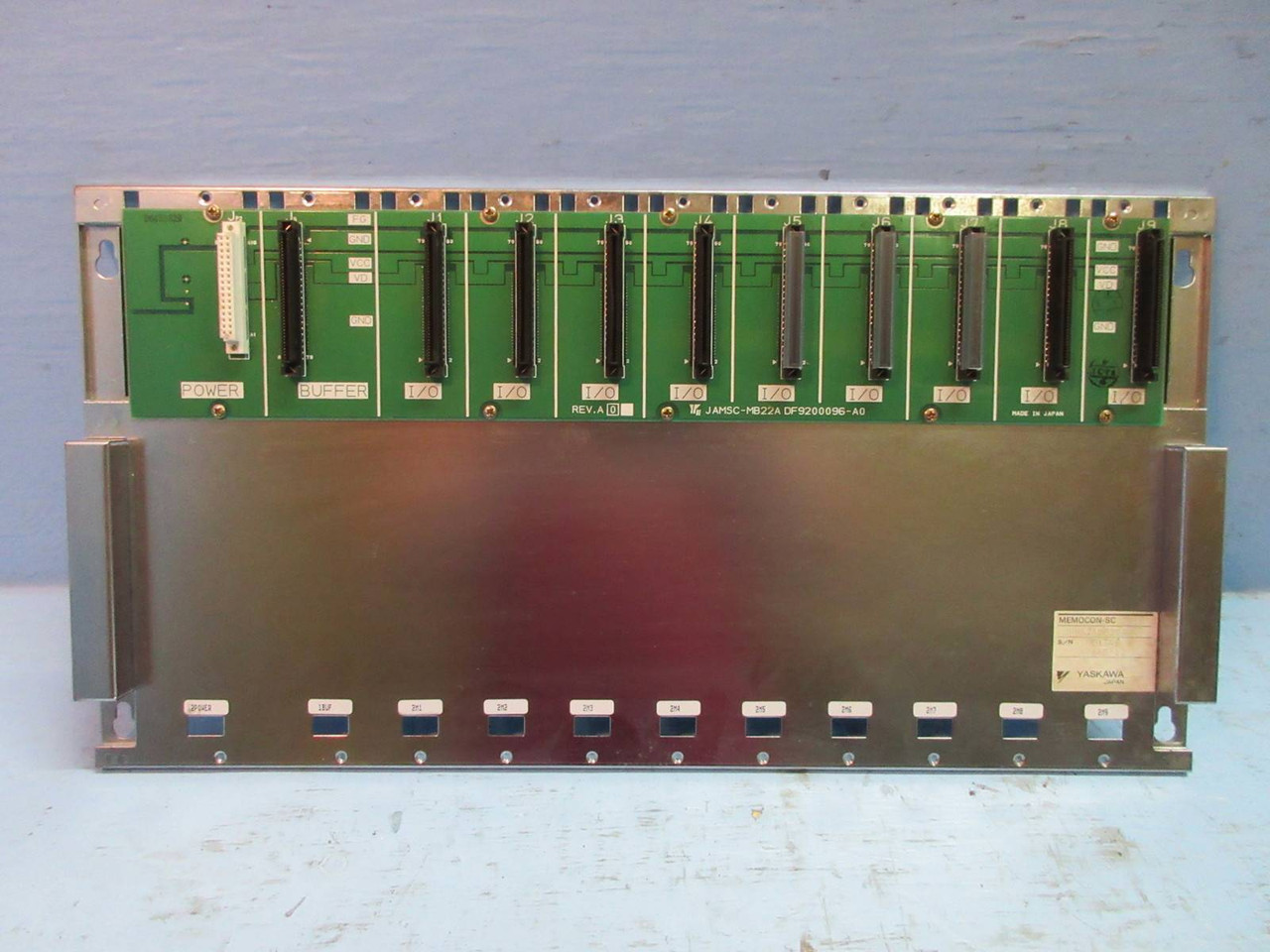 Yaskawa JAMSC-MB22A 11-Slot Backplane PLC & Memocon-SC JRMSI-MB22A Mounting Base (TK2215-3)