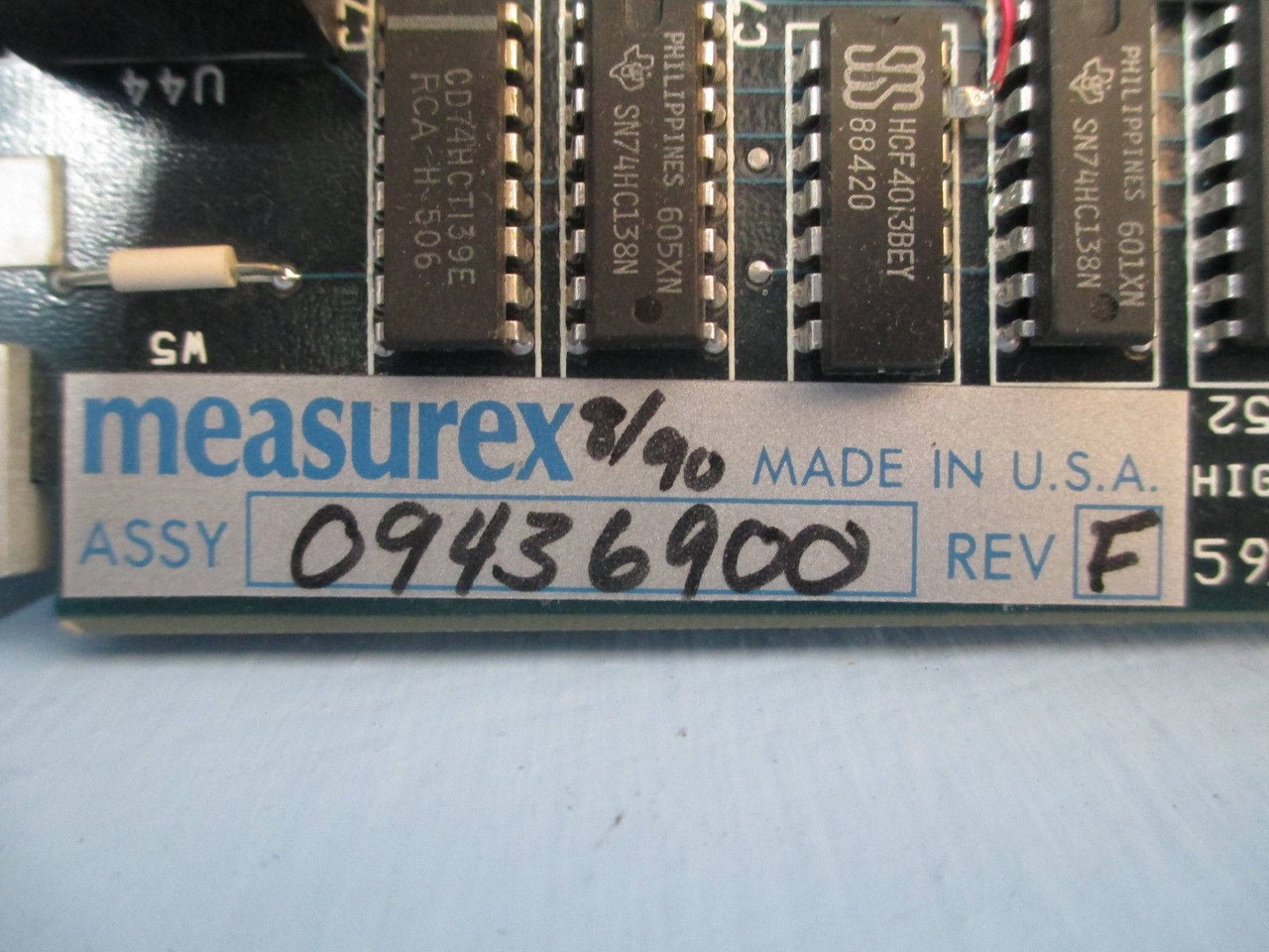 Measurex 09436900 Rv F Unitec Processor Baseboard PLC 04345100 A Honeywell 2B55A (EBI2745-1)